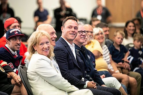 MIKAELA MACKENZIE / FREE PRESS
	
Jonathan Toews announces his retirement at the Jonathan Toews Sportsplex on Friday, June 19, 2026.

For sports story.
Free Press 2026