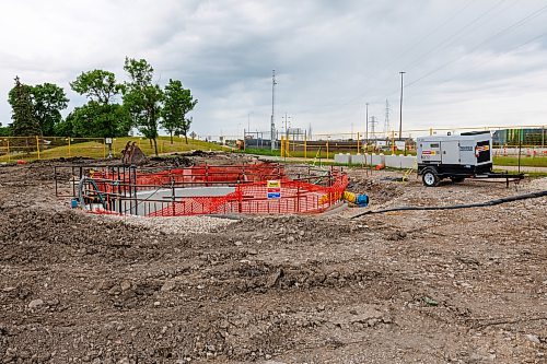 MIKE DEAL / FREE PRESS
The southwestern tunnel that has been dug to contain the new sewer pipes that go underneath the Red River alongside the Fort Garry Bridge.
Construction continues on replacing the old failed sewer lines that crossed the Red River at the Fort Garry Bridge, the new ones being installed in a tunnel that goes 16 meters below the ground travelling underneath the river.
Reporter: Morgan Modjeski
260619 - Friday, June 19, 2026.