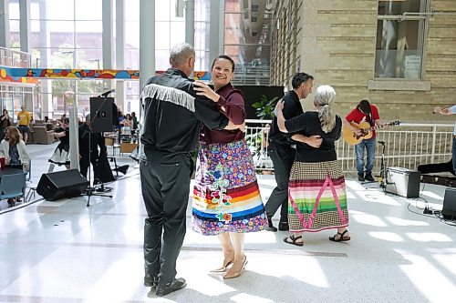 Ruth Bonneville / Free Press

Standup  - Indigenous Days, U of M

Kevin Chief with the Norman Chief Memorial Dancers, dances a waltz with Dr. Lisa Monkman, Premier Wab Kinew’s wife, during the dancers performance on stage for the celebration of National Indigenous Peoples Day and the Summer Solstice in the Brodie Centre Atrium on Monday. 

The Norman Chief Memorial Dancers perform a square dance during a celebration of National Indigenous Peoples Day and the Summer Solstice in the Brodie Centre Atrium on Monday. 

While National Indigenous Peoples Day fell on June 21, festivities continued on the University of Manitoba’s Bannatyne campus the following day as Ongomiizwin – Indigenous Institute of Health and Healing in the Rady Faculty of Health Sciences hosted the event.


June 22,  2026