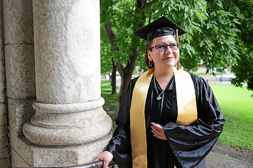 Ruth Bonneville / Free Press

Local MATURE GRAD

Portrait of Jolene Sumner, who can’t hold back her tears of joy as she wears her cap and gown after overcoming odds to finally finish her schooling recently.  

Story:  Jolene Sumner was a new resident of an inner-city homeless shelter with her three children. Her family lost everything they couldn't pack up into four suitcases, one each as per the Winnipeg Centre of Hope's protocols. A pest infestation in their rental had turned their skin jaundice and made them all incredibly ill. They had no choice but to flee, she says — it was not unlike a house fire. Utterly embarrassed, Sumner, 44, decided she had to find a way to pass the time while her kids went to school this winter. So she enrolled in Grade 12. The fifth time proved to be the charm for Sumner. She is graduating this spring as a valedictorian of her class and feeling more optimistic than ever before. 

See story by Maggie

June 23,  2026