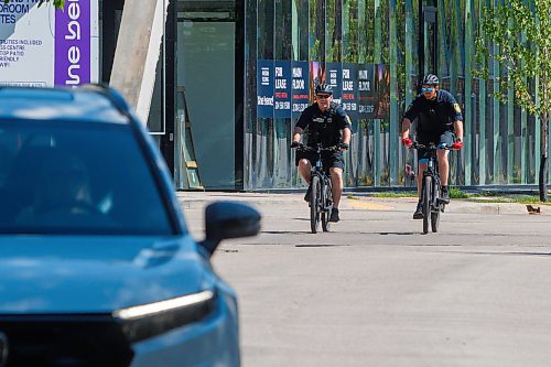 MIKE DEAL / FREE PRESS
A handful of the twenty-five WPS officers that have completed specialized bicycle patrol training were on hand Thursday morning on Waterfront Drive for a show-and-tell of their new e-bikes and the launch of a modernized Bicycle Patrol Program.
Reporter: Erik Pindera
260625 - Thursday, June 25, 2026.
