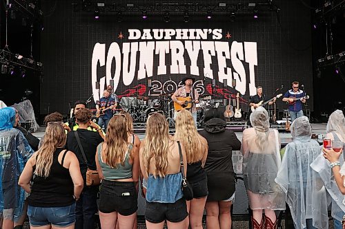 The Sean Taylor Band performs on the main stage during Dauphin’s Countryfest 2026 on Friday. (Photos by Tim Smith/The Brandon Sun)
