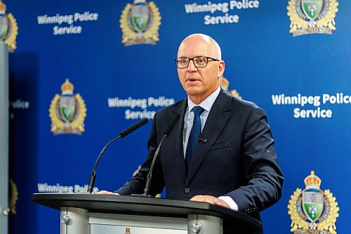 MIKE DEAL / FREE PRESS
Winnipeg Mayor Scott Gillingham speaks during a press conference to discuss a recently launched initiative in relation to open drug-use and drug trafficking in public places.
Reporter: Scott Billeck
260626 - Friday, June 26, 2026.