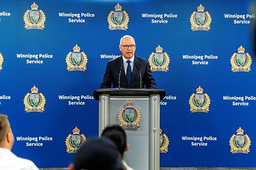 MIKE DEAL / FREE PRESS
Winnipeg Mayor Scott Gillingham speaks during a press conference to discuss a recently launched initiative in relation to open drug-use and drug trafficking in public places.
Reporter: Scott Billeck
260626 - Friday, June 26, 2026.
