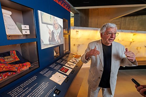 MIKE DEAL / FREE PRESS
Fouad Sahyoun talks about being a part of the newly installed exhibit, Palestine Uprooted: Nakba Past and Present, at the CMHR.
Reporter: Eva Wasney
260626 - Friday, June 26, 2026.