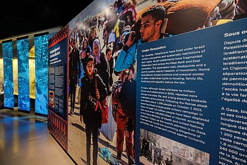 MIKE DEAL / FREE PRESS
The newly installed exhibit, Palestine Uprooted: Nakba Past and Present, at the CMHR.
Reporter: Eva Wasney
260626 - Friday, June 26, 2026.