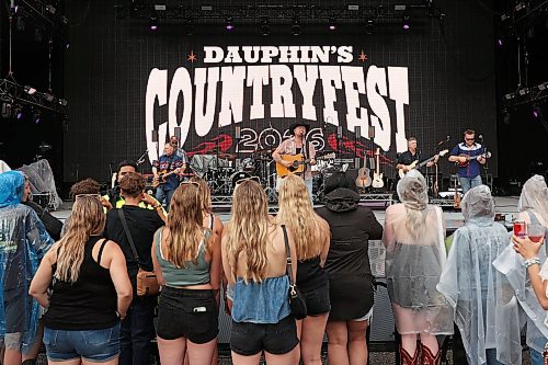 26062026
The Sean Taylor Band performs on the main stage during Dauphin’s Countryfest 2026 on Friday.
(Tim Smith/The Brandon Sun)