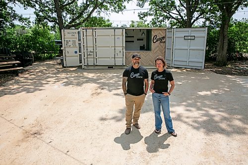 BROOK JONES/FREE PRESS
Cory Bartell (left) and Jennifer Mathieson, partners of a Cargo Bar at Southwood Circle, are pictured at their newest location at the corner of Sidney Smith Street and Markham Road in Winnipeg, Man., Monday, June 29, 2026.