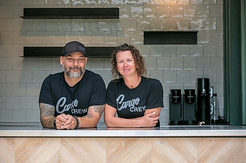 BROOK JONES/FREE PRESS
Cory Bartell (left) and Jennifer Mathieson, partners of a Cargo Bar at Southwood Circle, are pictured at their newest location at the corner of Sidney Smith Street and Markham Road in Winnipeg, Man., Monday, June 29, 2026.