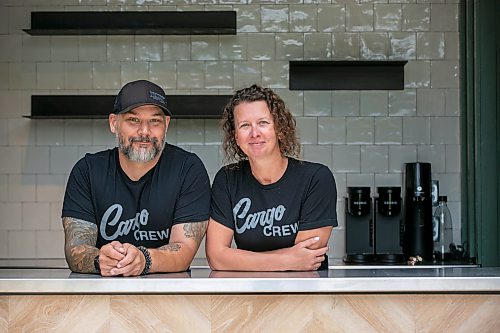BROOK JONES/FREE PRESS
Cory Bartell (left) and Jennifer Mathieson, partners of a Cargo Bar at Southwood Circle, are pictured at their newest location at the corner of Sidney Smith Street and Markham Road in Winnipeg, Man., Monday, June 29, 2026.