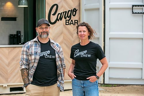 BROOK JONES/FREE PRESS
Cory Bartell (left) and Jennifer Mathieson, partners of a Cargo Bar at Southwood Circle, are pictured at their newest location at the corner of Sidney Smith Street and Markham Road in Winnipeg, Man., Monday, June 29, 2026.
