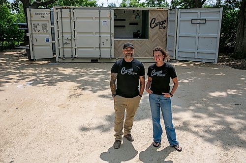 BROOK JONES/FREE PRESS
Cory Bartell (left) and Jennifer Mathieson, partners of a Cargo Bar at Southwood Circle, are pictured at their newest location at the corner of Sidney Smith Street and Markham Road in Winnipeg, Man., Monday, June 29, 2026.