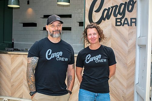 BROOK JONES/FREE PRESS
Cory Bartell (left) and Jennifer Mathieson, partners of a Cargo Bar at Southwood Circle, are pictured at their newest location at the corner of Sidney Smith Street and Markham Road in Winnipeg, Man., Monday, June 29, 2026.