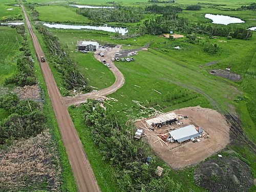 29062026
Damage to a home and property south of Rossburn, Manitoba is visible on Monday after a powerful tornado hit the property on Sunday evening. (Tim Smith/The Brandon Sun)