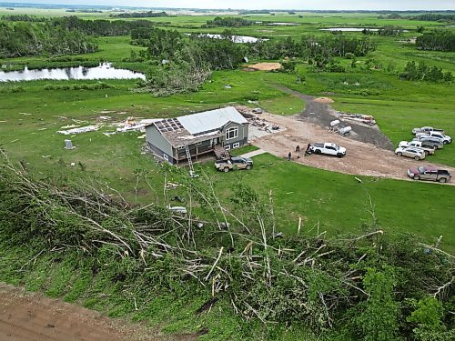 29062026
Damage to a home and property south of Rossburn, Manitoba is visible on Monday after a powerful tornado hit the property on Sunday evening. (Tim Smith/The Brandon Sun)