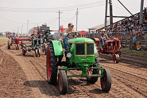 Tractors take part in the Pioneer Power Parade at the opening day of the 2025 Manitoba Threshermen’s Reunion & Stampede at Austin. (Tim Smith/The Brandon Sun files)