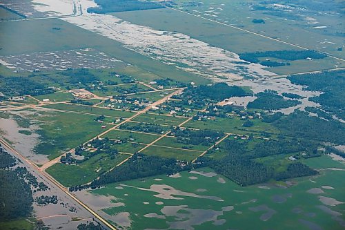 MIKE DEAL / FREE PRESS
Flooded farmland surrounds Rorketon, MB.
Manitoba Premier Wab Kinew flew to Dauphin, MB and Swan River, MB on Thursday to get a first hand look at some of the flood damage and to meet with officials and victims who are still in the midst of dealing with the situation.
260702 - Thursday, July 02, 2026.
