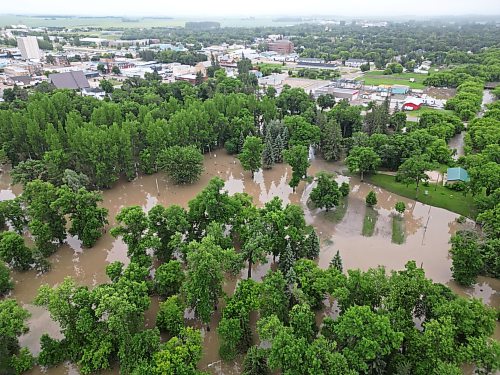 02072026
Flooding in is seen along the Vermillion river at the Vermillion Park Campground on Thursday, after heavy rains inundated Dauphin earlier in the week. 
(Tim Smith/The Brandon Sun)