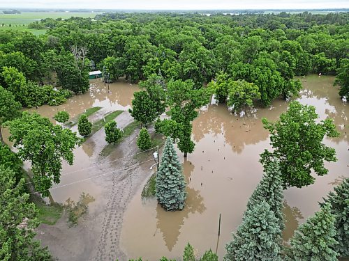02072026
Flooding in is seen along the Vermillion river at the Vermillion Park Campground on Thursday, after heavy rains inundated Dauphin earlier in the week. 
(Tim Smith/The Brandon Sun)