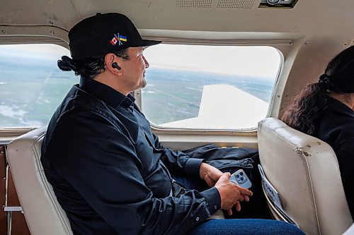MIKE DEAL / FREE PRESS
Manitoba Premier Wab Kinew flew to Dauphin, MB and Swan River, MB on Thursday to get a first hand look at some of the flood damage and to meet with officials and victims who are still in the midst of dealing with the situation.
260702 - Thursday, July 02, 2026.