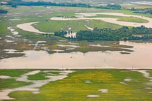 MIKE DEAL / FREE PRESS
Water covers farmland between Dauphin, MB, and Swan River, MB.
Manitoba Premier Wab Kinew flew to Dauphin, MB and Swan River, MB on Thursday to get a first hand look at some of the flood damage and to meet with officials and victims who are still in the midst of dealing with the situation.
260702 - Thursday, July 02, 2026.