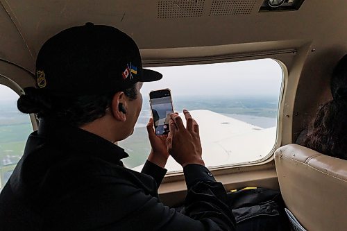 MIKE DEAL / FREE PRESS
Manitoba Premier Wab Kinew flew to Dauphin, MB and Swan River, MB on Thursday to get a first hand look at some of the flood damage and to meet with officials and victims who are still in the midst of dealing with the situation.
260702 - Thursday, July 02, 2026.