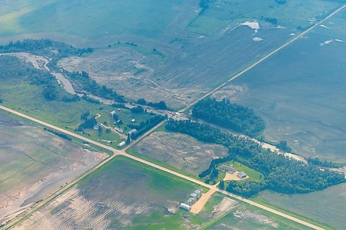 MIKE DEAL / FREE PRESS
A washed out road between Swan River, MB, and Winnipeg, MB.
Manitoba Premier Wab Kinew flew to Dauphin, MB and Swan River, MB on Thursday to get a first hand look at some of the flood damage and to meet with officials and victims who are still in the midst of dealing with the situation.
260702 - Thursday, July 02, 2026.