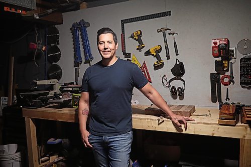 Jonathan Paddison, owner of Northern Prairie Woodworks, is shown at his wood shop in Virden last month. 
(Tim Smith/The Brandon Sun)