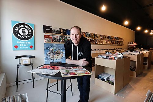 Ruth Bonneville / Free Press
Intersection - Beachside Vinyl
Photos for feature on Beachside Vinyl, 4-18 Main St, Winnipeg Beach, with owner Carlson Teakle,
What: This is for an Intersection piece on Beachside Vinyl, which opened in the community in February this year. Carlson is retiring from his long-held position with Vita Health but felt he needed a retirement plan - his grown son convinced him to open a record shop 10 minutes from the family cottage.
This is for the Sat July 18 Intersection
Reporter: Dave Sanderson
July 7th, 2026