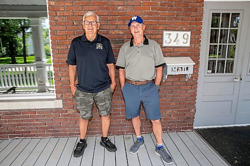 BROOK JONES/FREE PRESS
Volunteers Ken Curtis (right), 66, and Bob Cameron, 71, are pictured at Cameron’s house in Winnipeg, Man., Thursday, July 9, 2026. Curtis has been volunteering with CNIB for more than 40 years as a way to help blind Manitobas achieve their dreams, while Cameron has worked closely with Curtis on fundraising efforts for CNIB for the past 30 years.