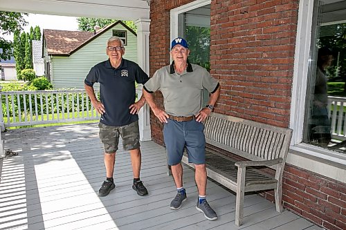 BROOK JONES/FREE PRESS
Volunteers Ken Curtis (right), 66, and Bob Cameron, 71, are pictured at Cameron’s house in Winnipeg, Man., Thursday, July 9, 2026. Curtis has been volunteering with CNIB for more than 40 years as a way to help blind Manitobas achieve their dreams, while Cameron has worked closely with Curtis on fundraising efforts for CNIB for the past 30 years.