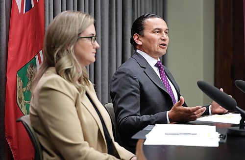 Ruth Bonneville / Free Press

Local Wab - Flood response update

Premier Wab Kinew and Christine Stevens, director, Emergency Management Organization, answer questions from the media about flooding support at  Manitoba Legislative Building, Friday 

July 10th,  2026