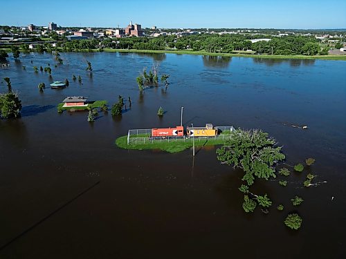 12072026
Dinsdale Park along First Street North in Brandon is almost completely submerged by flood water on Sunday.   (Tim Smith/The Brandon Sun)
