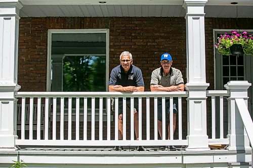 BROOK JONES/FREE PRESS
Volunteers Ken Curtis (right), 66, and Bob Cameron, 71, are pictured at Cameron’s house in Winnipeg, Man., Thursday, July 9, 2026. Curtis has been volunteering with CNIB for more than 40 years as a way to help blind Manitobas achieve their dreams, while Cameron has worked closely with Curtis on fundraising efforts for CNIB for the past 30 years.