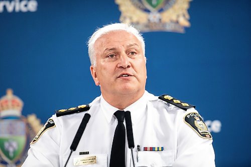 MIKAELA MACKENZIE / FREE PRESS
Winnipeg Police Service deputy chief George Labossiere speaks to the media about a police shooting on Tuesday, July 14, 2026.
For Scott story.
Free Press 2026