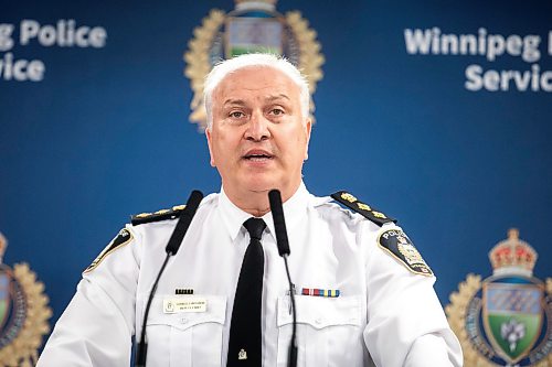 MIKAELA MACKENZIE / FREE PRESS
Winnipeg Police Service deputy chief George Labossiere speaks to the media about a police shooting on Tuesday, July 14, 2026.
For Scott story.
Free Press 2026