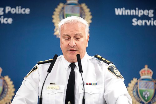 MIKAELA MACKENZIE / FREE PRESS
Winnipeg Police Service deputy chief George Labossiere speaks to the media about a police shooting on Tuesday, July 14, 2026.
For Scott story.
Free Press 2026