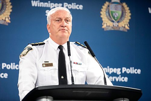MIKAELA MACKENZIE / FREE PRESS
Winnipeg Police Service deputy chief George Labossiere speaks to the media about a police shooting on Tuesday, July 14, 2026.
For Scott story.
Free Press 2026