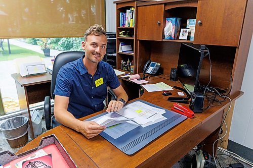 MIKE DEAL / FREE PRESS
Justin Lagace, CEO/Director of Care, doing paperwork in his office.
The Convalescent Home of Winnipeg at 276 Hugo Street North, is one of Canada's top-rated senior personal care homes.
Reporter: Janine LeGal
260714 - Tuesday, July 14, 2026.