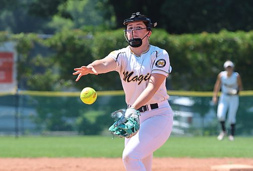 Westman Magic pitcher Jayce Whiteside delivers to an Eastman Wildcats batter during the second day of competition at Softball Manitoba's under-17 provincial championship at Ashley Neufeld Softball Complex on Friday afternoon. (Perry Bergson/The Brandon Sun)
July 16, 2026