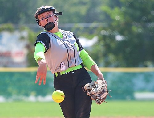 Eastman Wildcats pitcher Lola Kihn (6), who was named tournament MVP, delivers to a Central Energy hitter in the final of Softball Manitoba's under-17 provincial championship at Ashley Neufeld Softball Complex on Sunday afternoon. (Perry Bergson/The Brandon Sun)
July 19, 2026