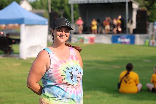 Salamander Music Festival planning committee president Jennifer Watson poses for a picture during the fourth annual festival on Sunday evening. (Abiola Odutola/The Brandon Sun)