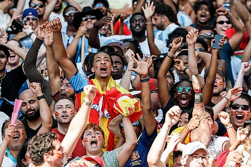 JOHN WOODS / FREE PRESS
Soccer fans react to the World Cup game during a community viewing at True North Square Sunday, July 19, 2026.
reporter: morgan