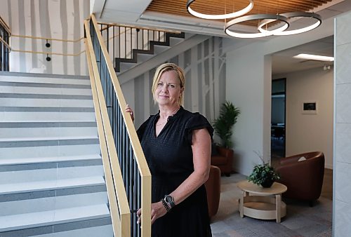 Ruth Bonneville / Free Press
PHILANTHROPY Toba
Portrait of Toba CEO Christy Dzikowicz, at Toba, Tuesday.
Story publication date: Saturday, July 25th
Story: Philanthropy. The Toba Centre for Children and Youth (formerly Snowflake Place) was created in 2013 to provide a safe, child-friendly setting for children impacted by abuse or witness to violence, and their caregivers, to meet with service providers and to be interviewed by highly trained forensic interviewers. Services expanded in 2020 with the addition of case navigation support services aimed at ensuring the well-being and recovery of children and their families. In 2023, they moved to their current location in Assiniboine Park. There, police, social work, medical and other support services work together to serve children and families. This coordinated response, in a building that is welcoming in a child centered way, serves to reduce potential trauma to children and families and improve services overall.
July 21st, 2026