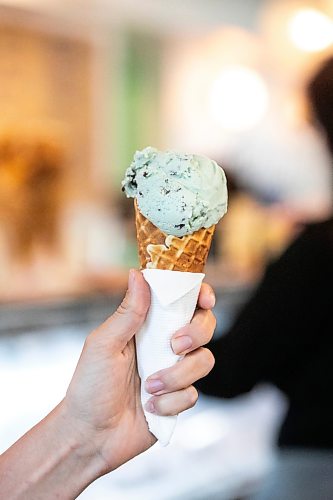 MIKAELA MACKENZIE / FREE PRESS
	
Mint chocolate ice creamʡt Fete on Tuesday, July 21, 2026. 

For AV story.
Free Press 2026