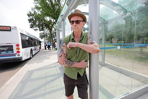 Ruth Bonneville / Free Press
Local Hit by Scooter
Photo is McKenna at his bus stop on Main Street at Broadway.
Mike McKenna was hit by a passing scooter while exiting a transit bus on Main Street recently. Hie suffered scrapes and bruises but is concerned it could’ve been worse.
See story
July 22nd, 2026