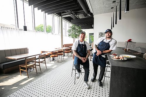 MIKAELA MACKENZIE / FREE PRESS
Brent Genyk (left) and Brady Palmer, the co-owners and head chefs of Sottobraccio, at the new Italian restaurant in Osborne Village on Wednesday, July 22, 2026.
For Eva story.
Free Press 2026