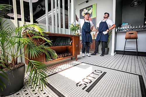 MIKAELA MACKENZIE / FREE PRESS
Brent Genyk (left) and Brady Palmer, the co-owners and head chefs of Sottobraccio, at the new Italian restaurant in Osborne Village on Wednesday, July 22, 2026.
For Eva story.
Free Press 2026