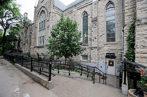 JOHN WOODS / FREE PRESS
SPLASH Child Care is expressing safety concerns about Oak Table, a homeless drop-in shelter, which rents space in the same building at Augustine United Church on River at Pulford, Monday, July 20, 2026. 

reporter: scott