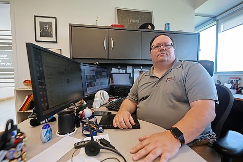 Robert Stewart, director of Public Safety Communications for the city of Brandon, seen here in his office on the second floor of the Brandon Fire and Emergency Services building at 120 19th Street North. (Matt Goerzen/The Brandon Sun)